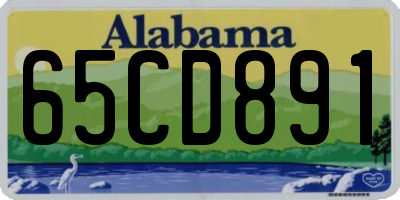 AL license plate 65CD891