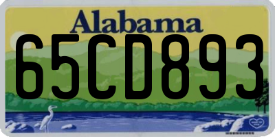AL license plate 65CD893