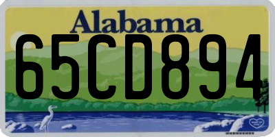 AL license plate 65CD894