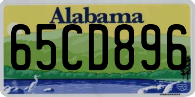 AL license plate 65CD896