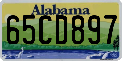 AL license plate 65CD897