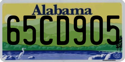 AL license plate 65CD905