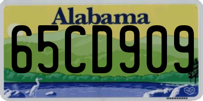AL license plate 65CD909