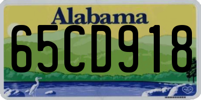 AL license plate 65CD918