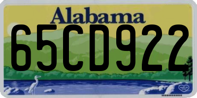AL license plate 65CD922