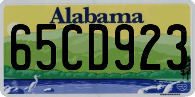 AL license plate 65CD923