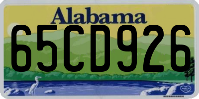 AL license plate 65CD926