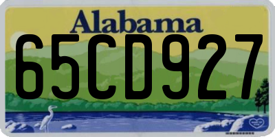 AL license plate 65CD927