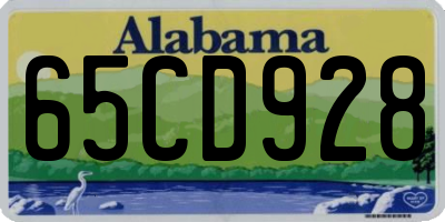 AL license plate 65CD928