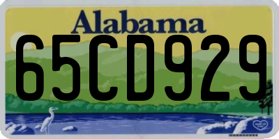 AL license plate 65CD929