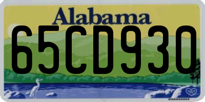 AL license plate 65CD930