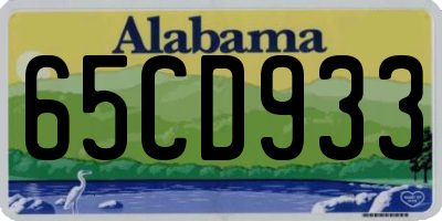 AL license plate 65CD933