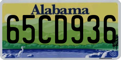 AL license plate 65CD936
