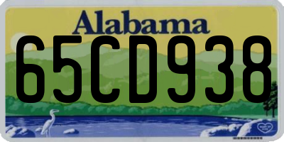 AL license plate 65CD938
