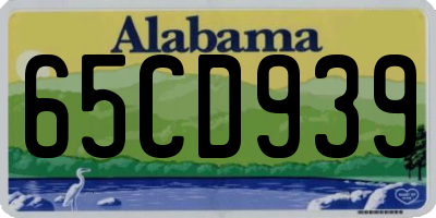 AL license plate 65CD939