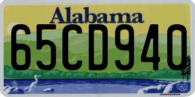 AL license plate 65CD940