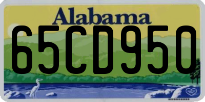 AL license plate 65CD950