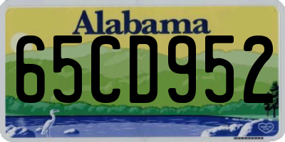 AL license plate 65CD952