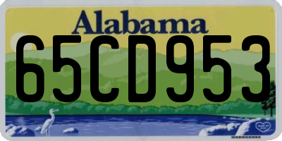 AL license plate 65CD953