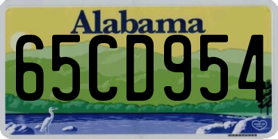 AL license plate 65CD954