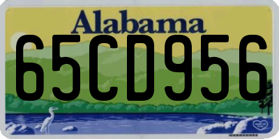 AL license plate 65CD956