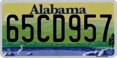 AL license plate 65CD957