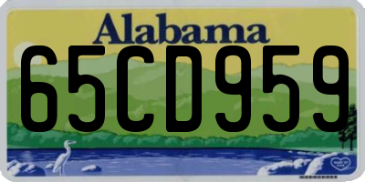 AL license plate 65CD959