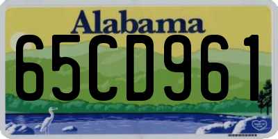 AL license plate 65CD961