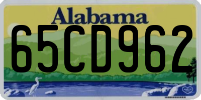AL license plate 65CD962