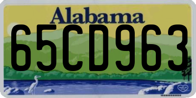 AL license plate 65CD963