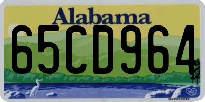 AL license plate 65CD964