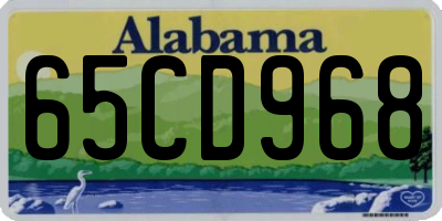 AL license plate 65CD968