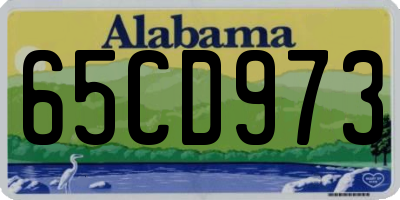 AL license plate 65CD973
