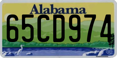 AL license plate 65CD974