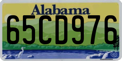 AL license plate 65CD976