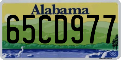 AL license plate 65CD977