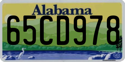 AL license plate 65CD978