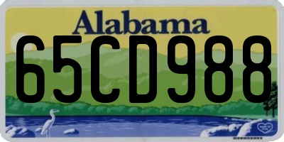 AL license plate 65CD988