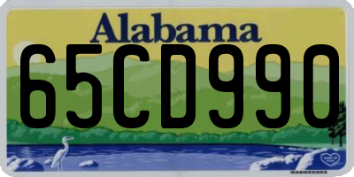 AL license plate 65CD990