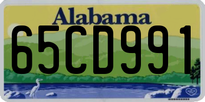 AL license plate 65CD991