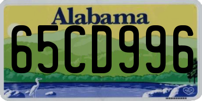 AL license plate 65CD996