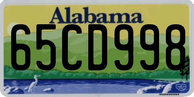 AL license plate 65CD998