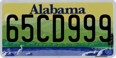 AL license plate 65CD999