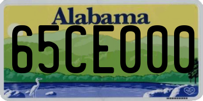 AL license plate 65CE000