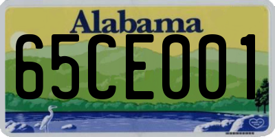 AL license plate 65CE001