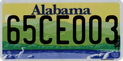 AL license plate 65CE003