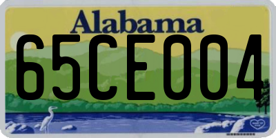 AL license plate 65CE004