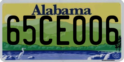 AL license plate 65CE006