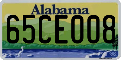 AL license plate 65CE008