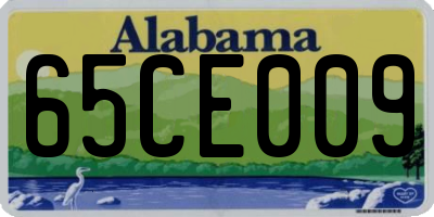 AL license plate 65CE009
